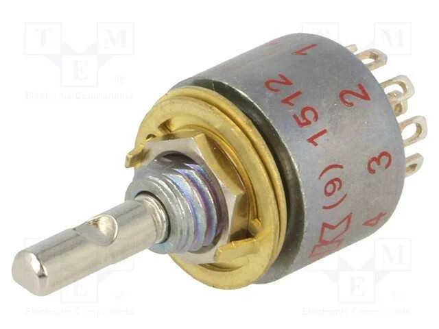 Interruptor: girat&oacute;rio, Pos: 10, 0,25A/125VAC, 0,.