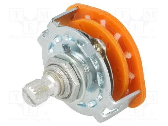 Interruptor: Girat&oacute;rio, Pos: 4, 0,3a/125vac, 30, -20&divide;70c, L: 15mm