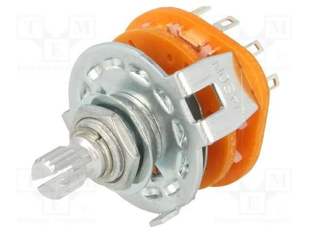 Interruptor: Girat&oacute;rio, Pos: 6, 0,3a/125vac, 30, -20&divide;70c, L: 15mm