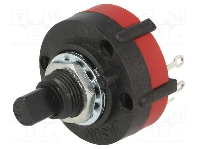 Interruptor: Girat&oacute;rio, Pos: 3, 0,3a/125vac, 30, -20&divide;70c, L: 15mm