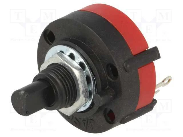 Interruptor: Girat&oacute;rio, Pos: 5, 0,3a/125vac, 30, -20&divide;70c, L: 15mm