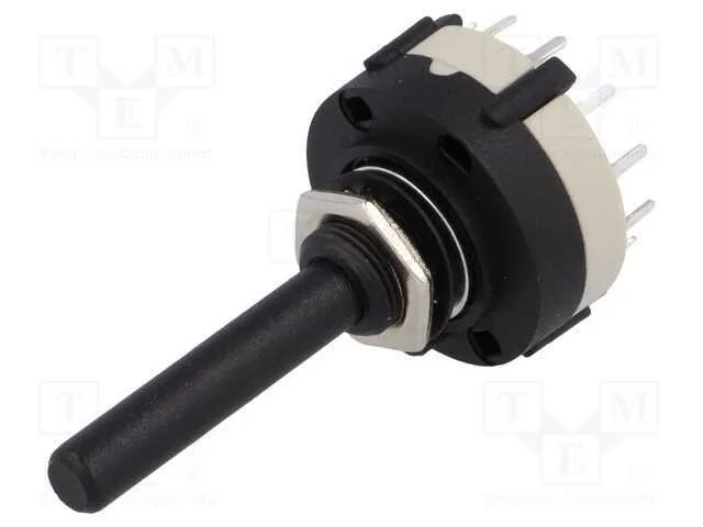 Interruptor: Girat&oacute;rio, Pos: 12, 0,3a/125vac, 1a/30vdc, 30, L: 30mm