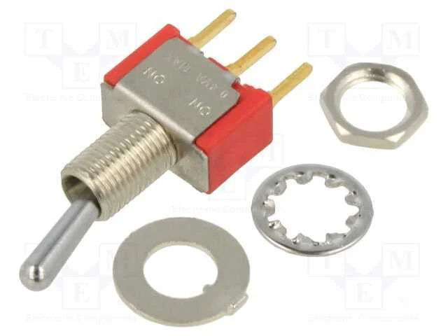 Interruptor: de Alavanca, Pos: 2, Spdt, On-On, 0,02a/20vac, Tht