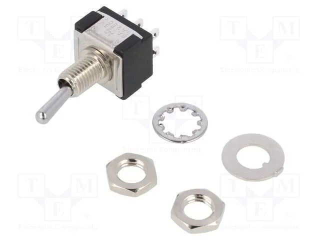 Interruptor: de Alavanca, Pos: 2, Dpdt, (On)-On, 6a/125vac, 6a/6vdc
