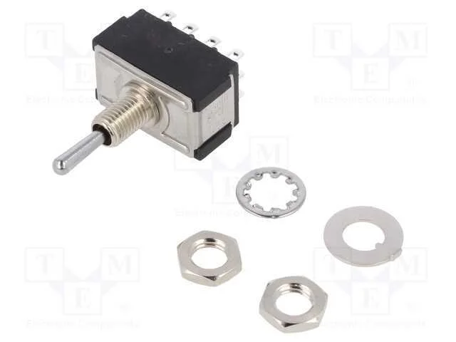 Interruptor: de Alavanca, Pos: 3, 4pdt, (On)-Off-(On), 6a/125vac