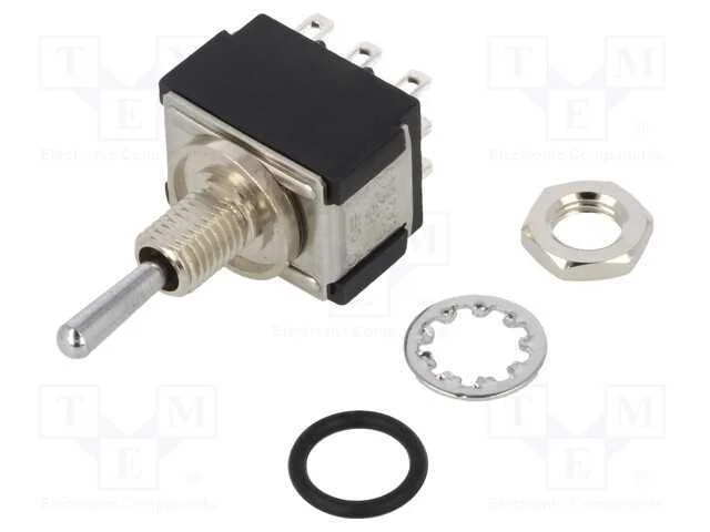 Interruptor: de Alavanca, Pos: 3, 3pdt, On-Off-On, 6a/125vac, 20mo
