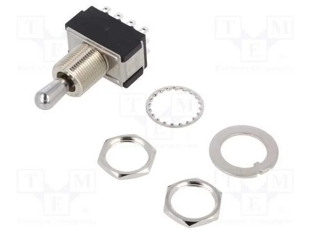 Interruptor: de Alavanca, Pos: 3, 4pdt, On-Off-On, 6a/125vac, 20mo