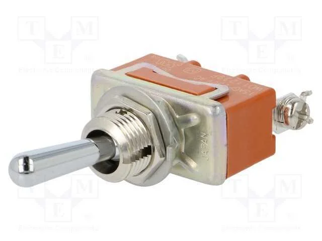 Interruptor: de Alavanca, Pos: 2, Spdt, On-(On), 15a/250vac