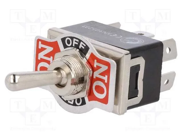 Interruptor: de alavanca, Pos: 3, DP3T, ON-OFF-ON.