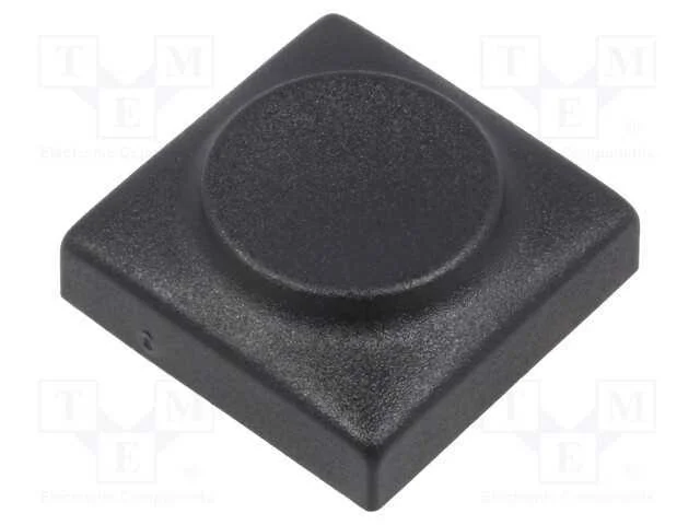 Tecla, retangular, preta, poliamida, 18,3x18,3mm