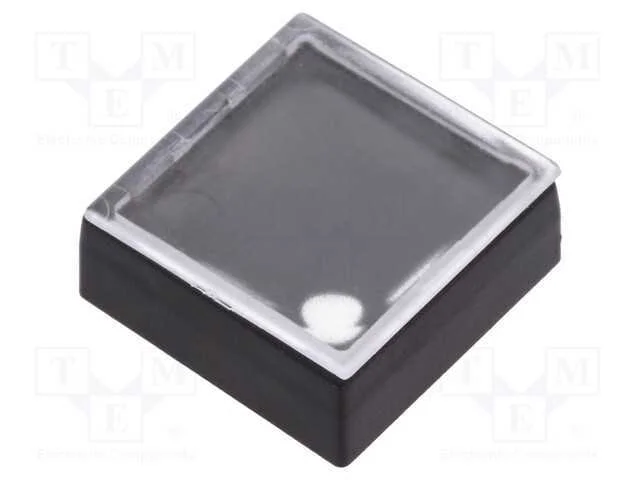 Tecla, retangular, incolor, ABS, 18,3x18,3mm