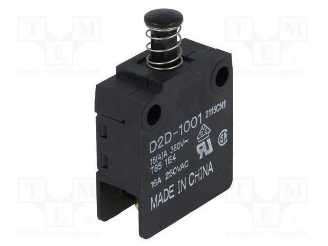 Interruptor: de Porta, Pos: 2, Spst-No, 16a/250vac, Preto, Roscado