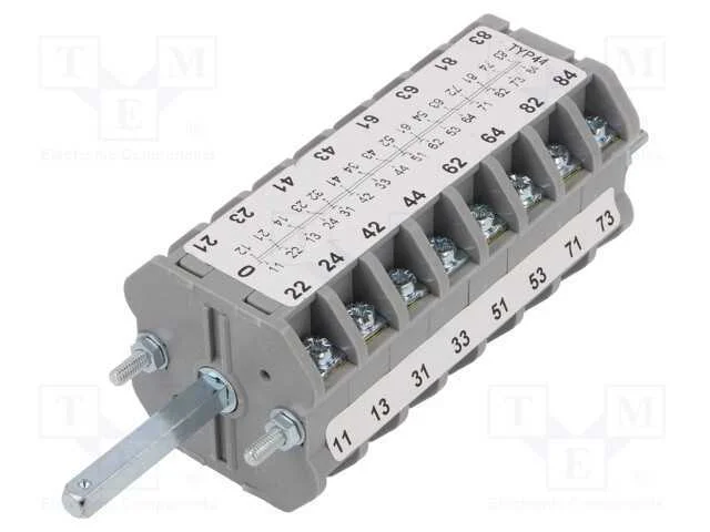 Interruptor: de came, 16A, IP65, -40&divide;70C, cinzenta