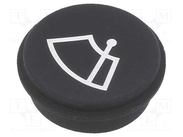 Tecla, redonda, 21mm, preto, 09