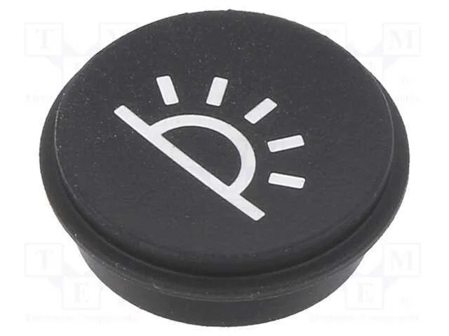Tecla, redonda, 21mm, preto, 09