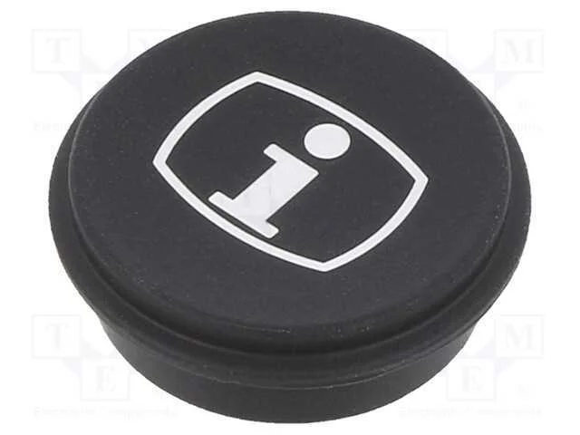 Tecla, redonda, 21mm, preto, 09