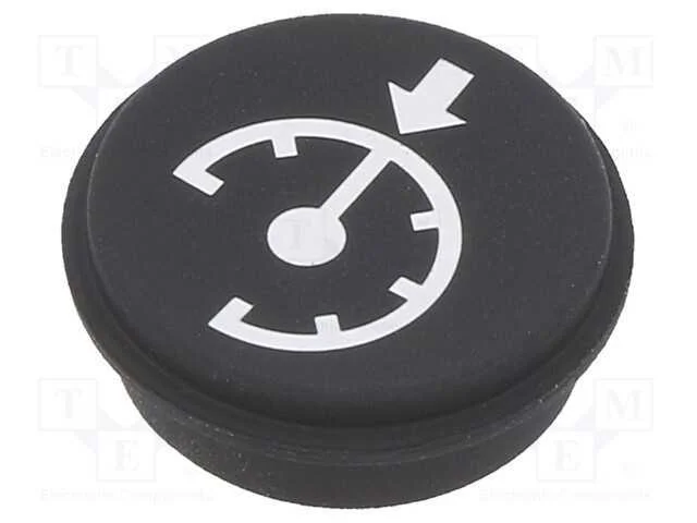 Tecla, redonda, 21mm, preto, 09