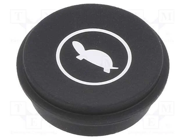 Tecla, redonda, 21mm, preto, 09