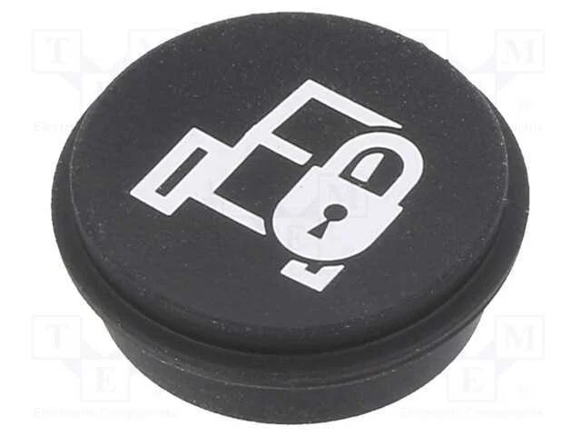 Tecla, redonda, 21mm, preto, 09