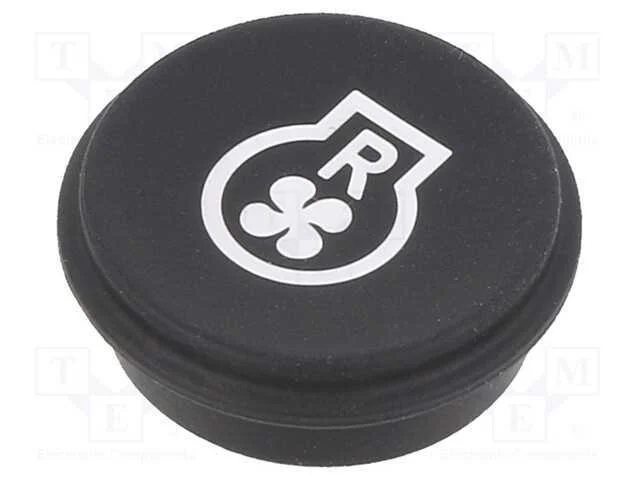 Tecla, redonda, 21mm, preto, 09