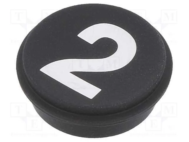 Tecla, redonda, 21mm, preto, 09