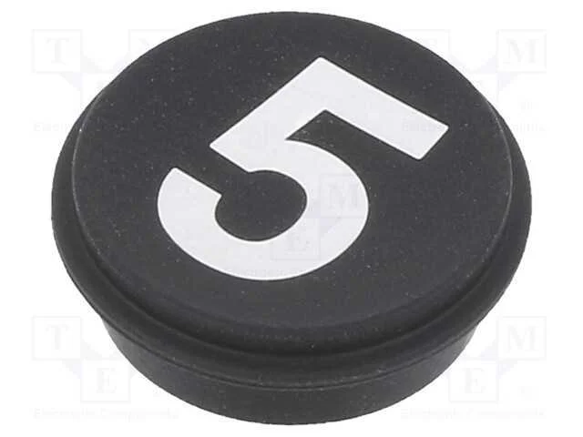 Tecla, redonda, 21mm, preto, 09
