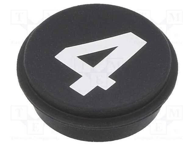 Tecla, redonda, 21mm, preto, 09