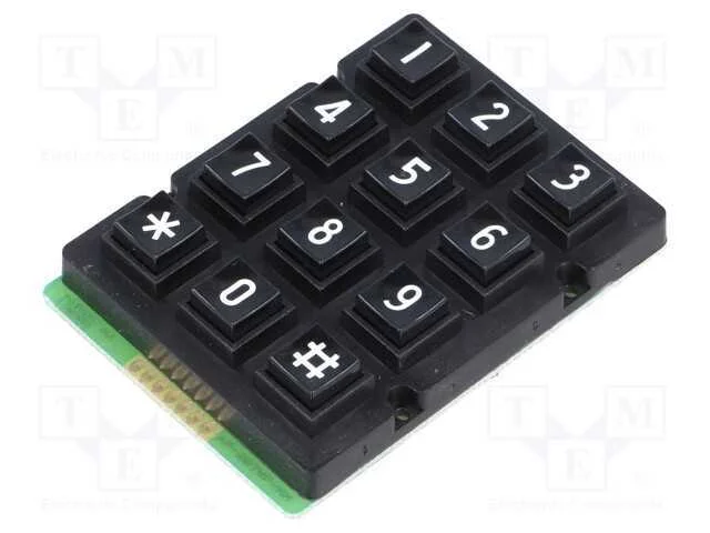 Teclado: pl&aacute;stico, Quant.de bot: 12, n&atilde;o disp, pl.