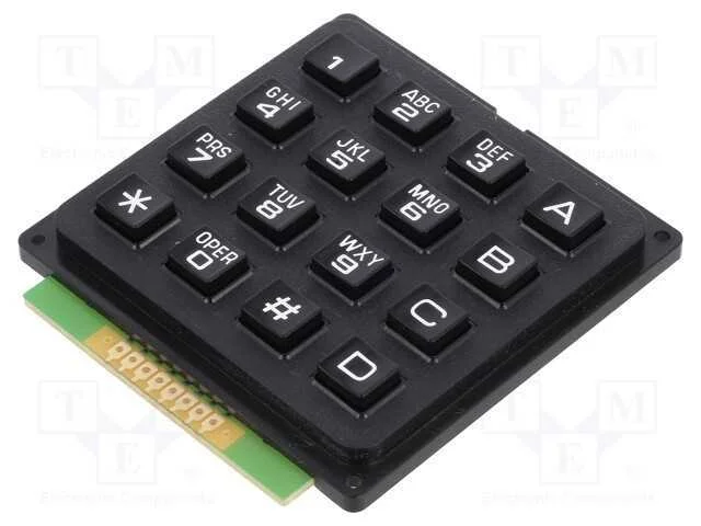 Teclado: pl&aacute;stico, Quant.de bot: 16, n&atilde;o disp, pl.