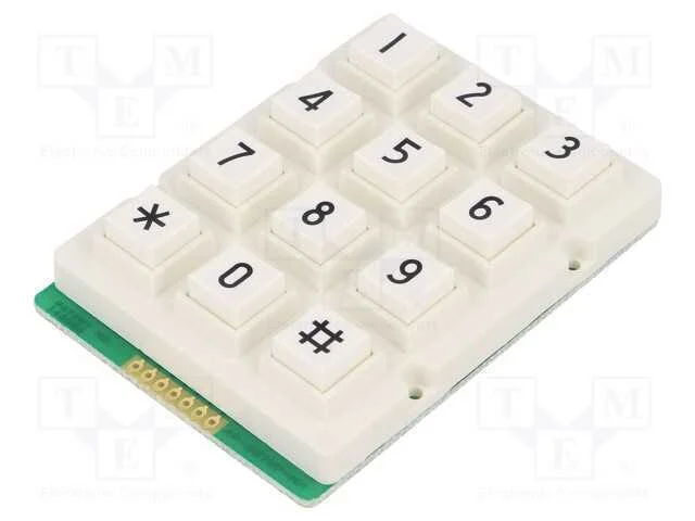 Teclado: pl&aacute;stico, Quant.de bot: 12, n&atilde;o disp, pl.