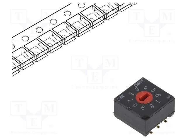 Emissor de C&oacute;digo, Dec/Bcd, Pos: 10, Smt, Rcontacto Max: 100mo