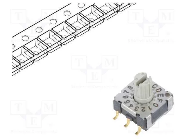 Emissor de C&oacute;digo, Hex/Bcd, Pos: 16, Smt, Rcontacto Max: 80mo, M