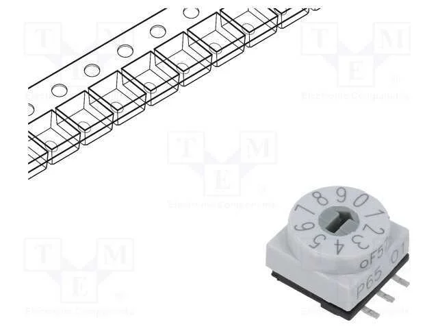 Emissor de C&oacute;digo, Dec/Bcd, Pos: 10, Smd, Rcontacto Max: 80mo, P65