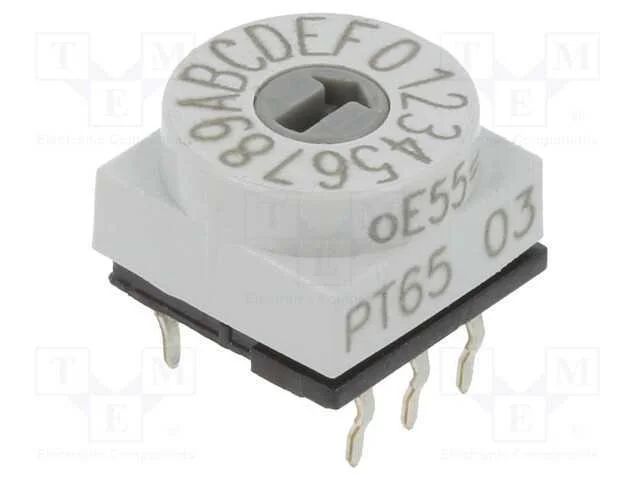 Emissor de C&oacute;digo, Hex/Bcd, Pos: 16, Tht, Rcontacto Max: 80mo, Pt65