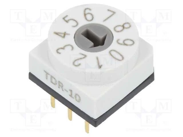 Emissor de C&oacute;digo, Dec/Bcd, Pos: 10, Tht, Rcontacto Max: 80mo, 7ncm