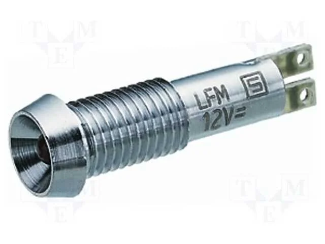 Luz Indicadora: Led, C&ocirc;ncavo, Vermelho, 24vdc, 8,.