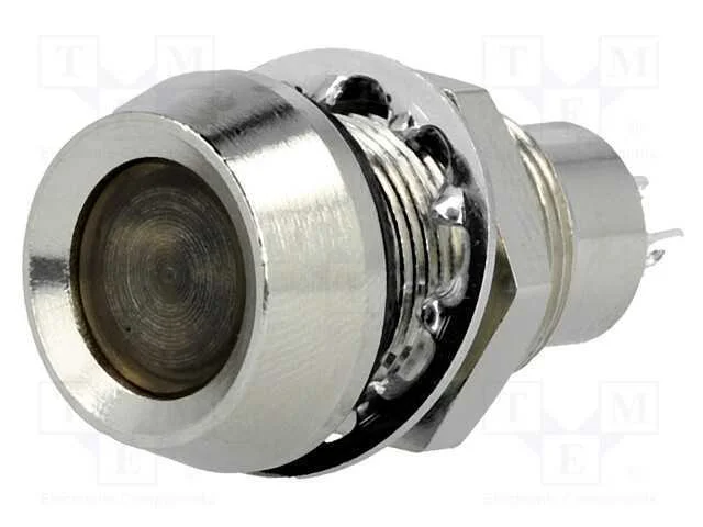 Luz indicadora: LED, c&ocirc;ncavo, branco frio, 24VDC,.