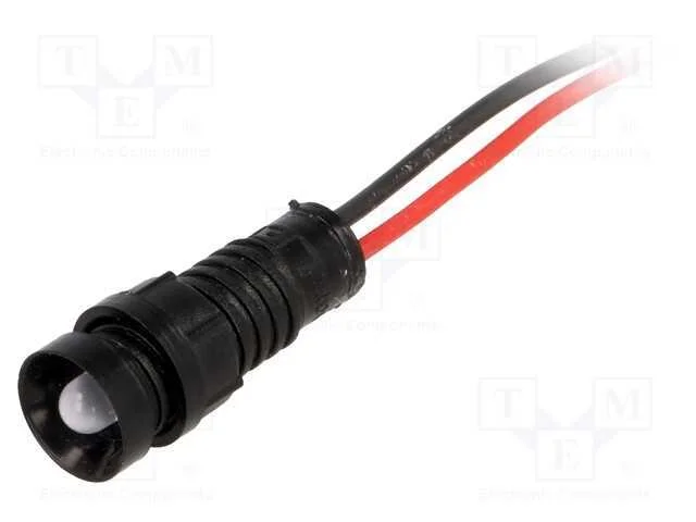 Luz indicadora: LED, c&ocirc;ncavo, azul, 220VDC, 11mm,.