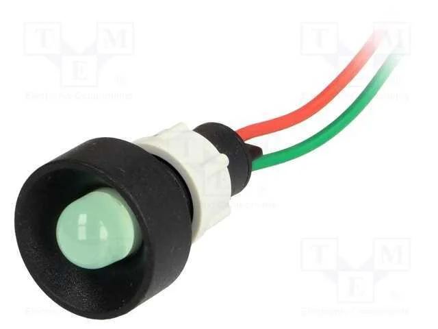 Luz Indicadora: Led, C&ocirc;ncavo, Verde, 24vdc, 24vac, 13mm, Ip40