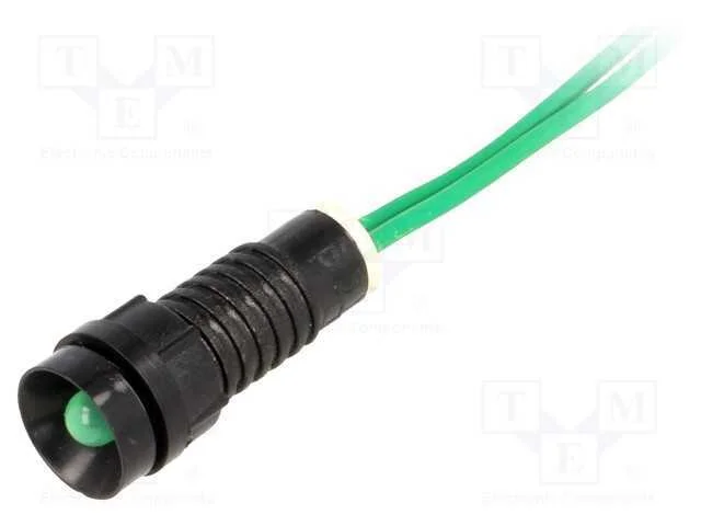 Luz Indicadora: Led, C&ocirc;ncavo, Verde, 230vac, 11mm, Ip40, Pl&aacute;stico