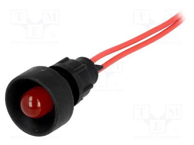 Luz indicadora: LED, c&ocirc;ncavo, vermelho, 230VAC, 1.