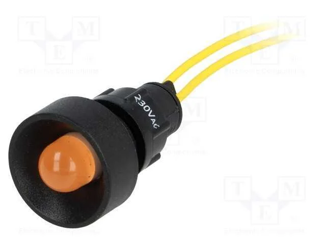 Luz indicadora: LED, c&ocirc;ncavo, laranja, 230VAC, 13.
