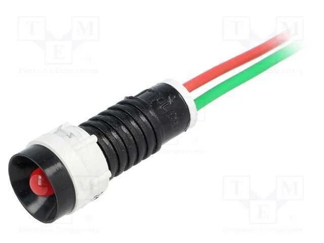 Luz indicadora: LED, c&ocirc;ncavo, vermelho, 24VDC, 24.