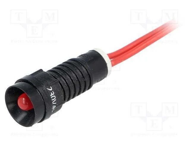 Luz Indicadora: Led, C&ocirc;ncavo, Vermelho, 230vac, 11mm, Ip40
