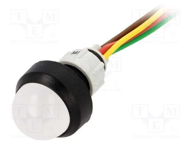 Luz Indicadora: Led, Convexa, Vermelho/Verde/Amarelo, 24vdc, Ip40