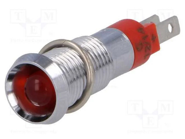 Luz Indicadora: Led, C&ocirc;ncavo, Vermelho, 12&divide;14vdc, 8,2mm, Ip67
