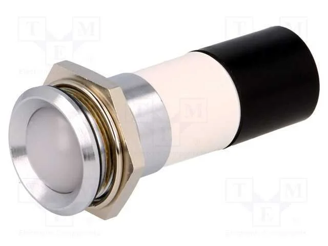 Luz indicadora: LED, c&ocirc;ncavo, branco, 230VDC, 230.