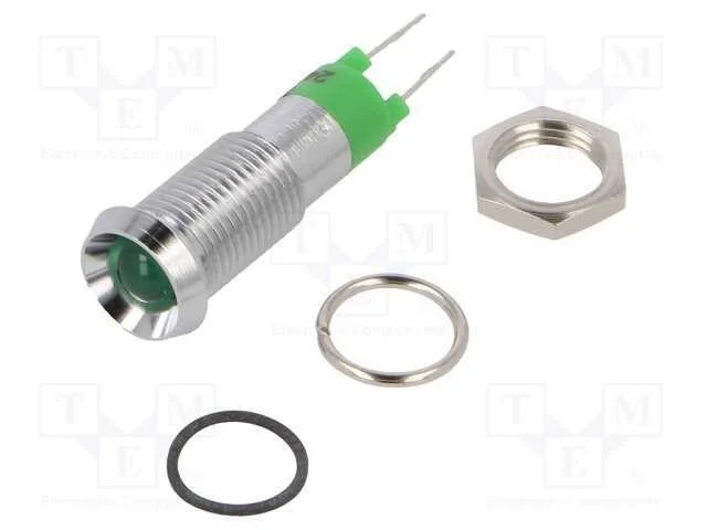 Luz indicadora: LED, c&ocirc;ncavo, 24&divide;28VDC, 8,2mm, IP.