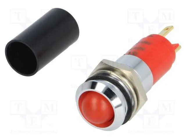 Luz indicadora: LED, c&ocirc;ncavo, vermelho, 230VAC, 1.