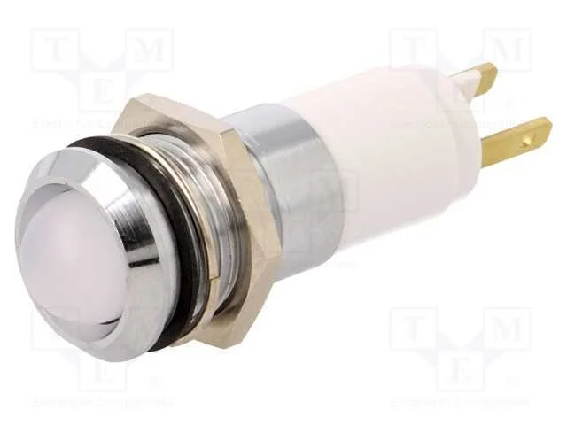 Luz indicadora: LED, c&ocirc;ncavo, branco, 12&divide;14VDC, 1.